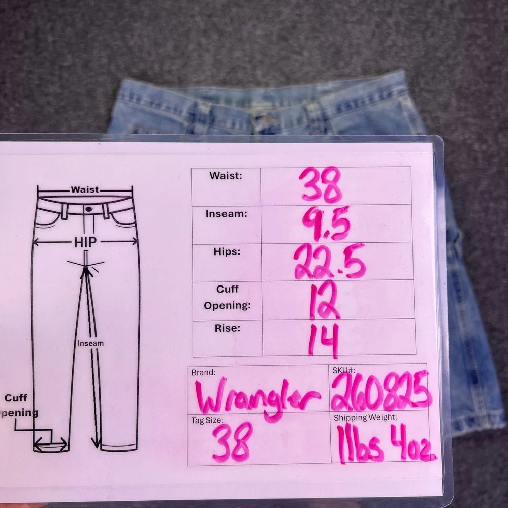 Wrangler Carpenter Shorts Men 38 Light Blue Retro Workwear Relaxed Denim Utility